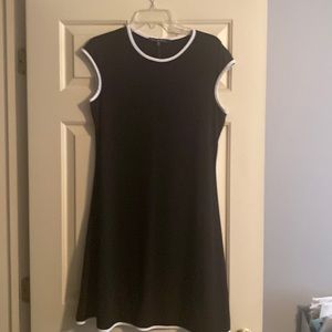 Blank casual jersey dress trimmed in white, never worn, size large